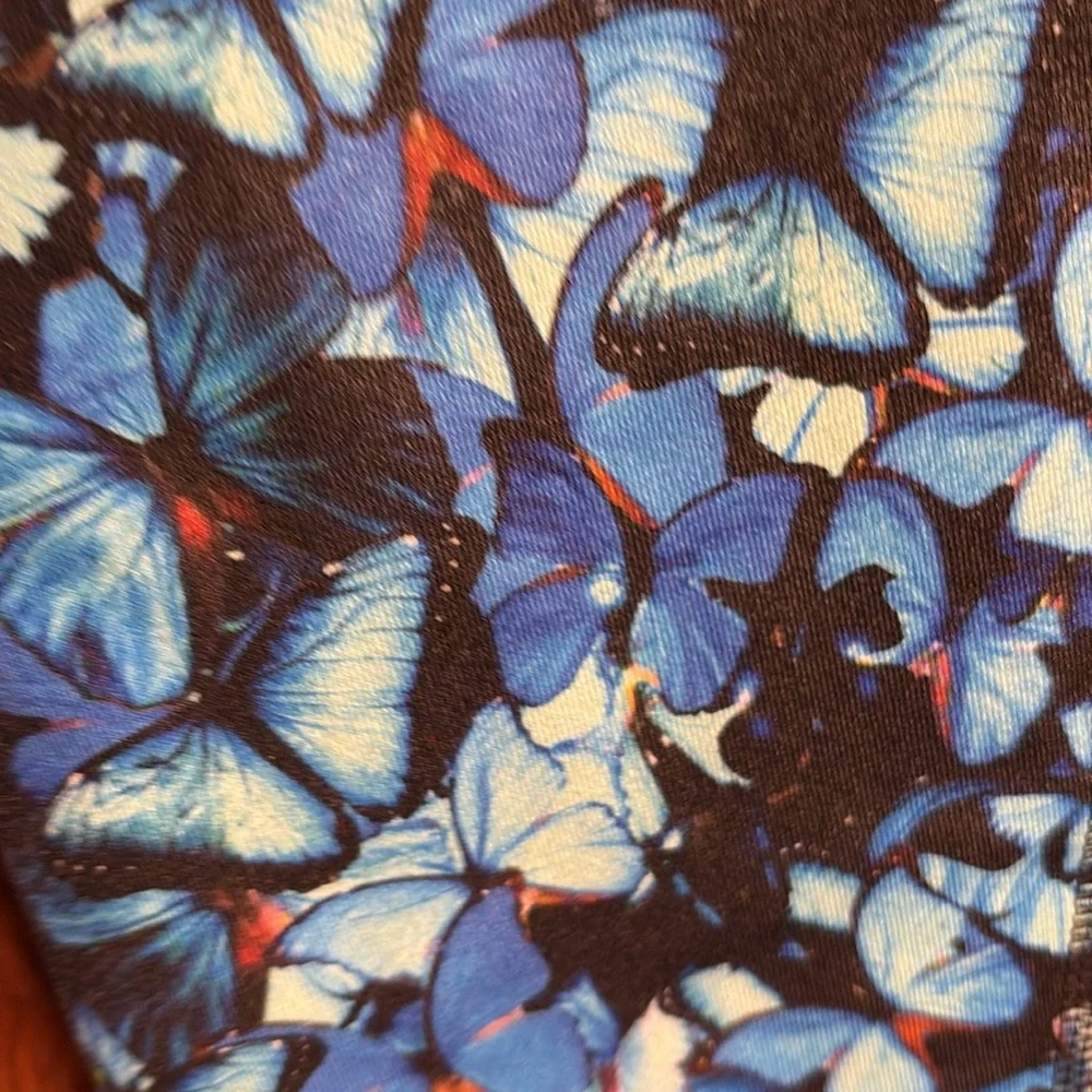 Alo Yoga Gypset Goddess Blue Butterfly Leggings Sz S